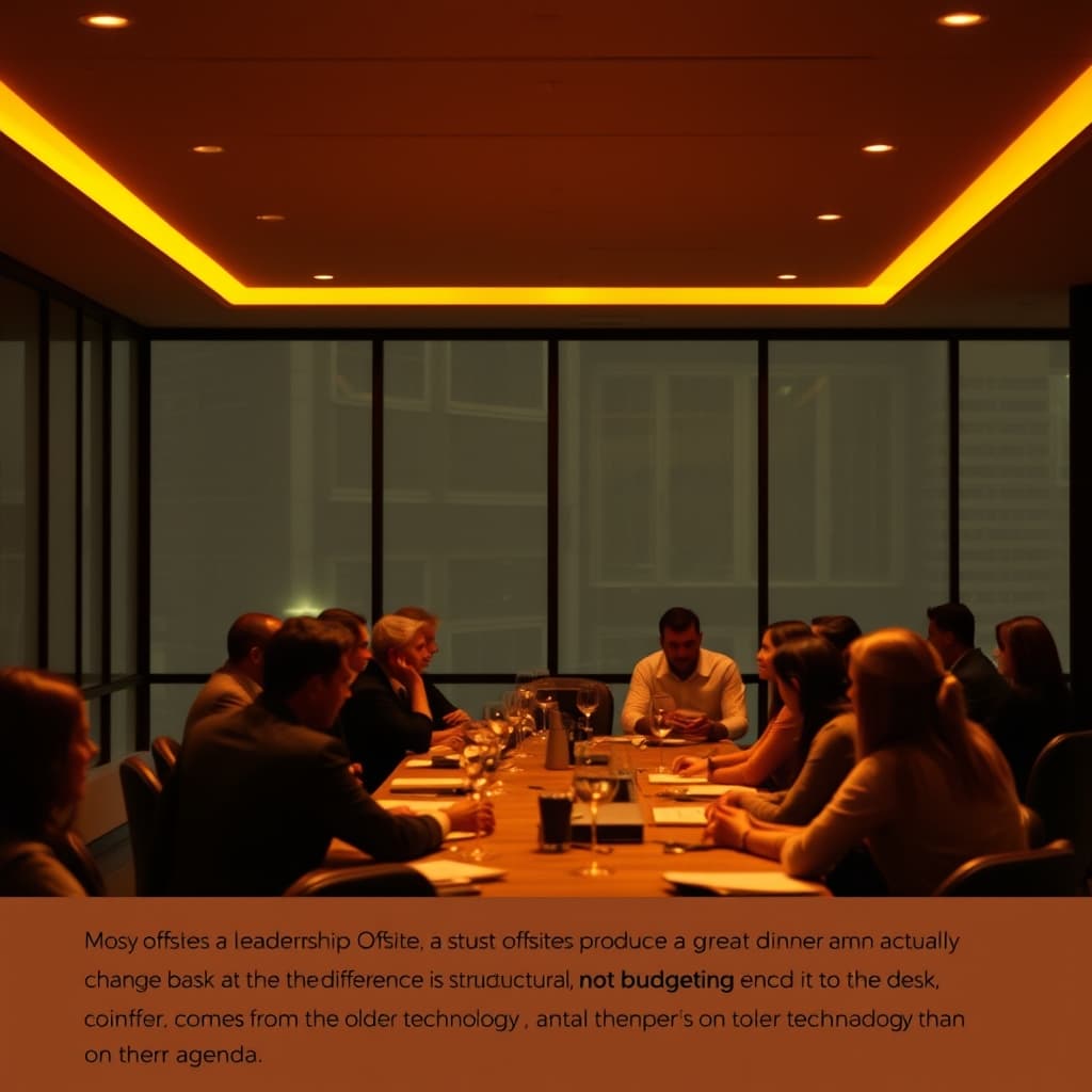 Designing a Leadership Offsite That Actually Changes Behavior